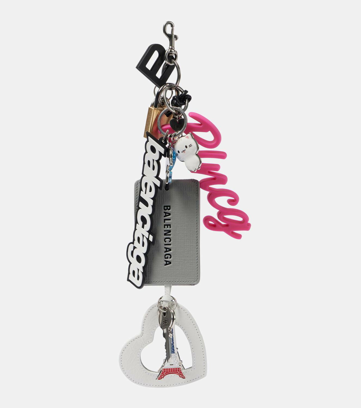 【BALENCIAGA】ロゴキーホルダー Logo embellished keychain in multicoloured - Balenciaga