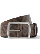 Fendi - Logo-Embossed Leather Belt - Brown