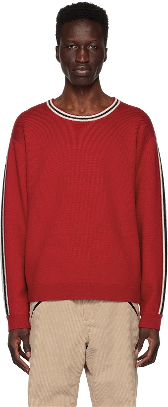 Photo: Perfect Moment Red Stripe Trim Sweater