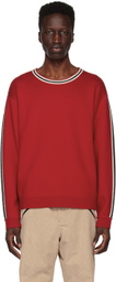 Perfect Moment Red Stripe Trim Sweater
