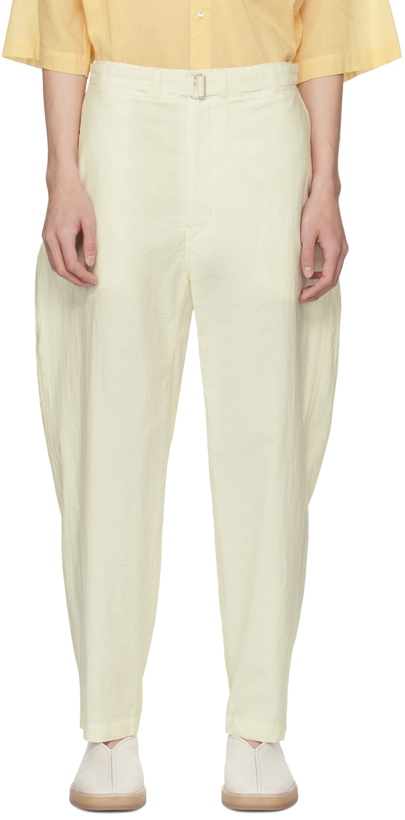Photo: LEMAIRE Yellow Belted Trousers