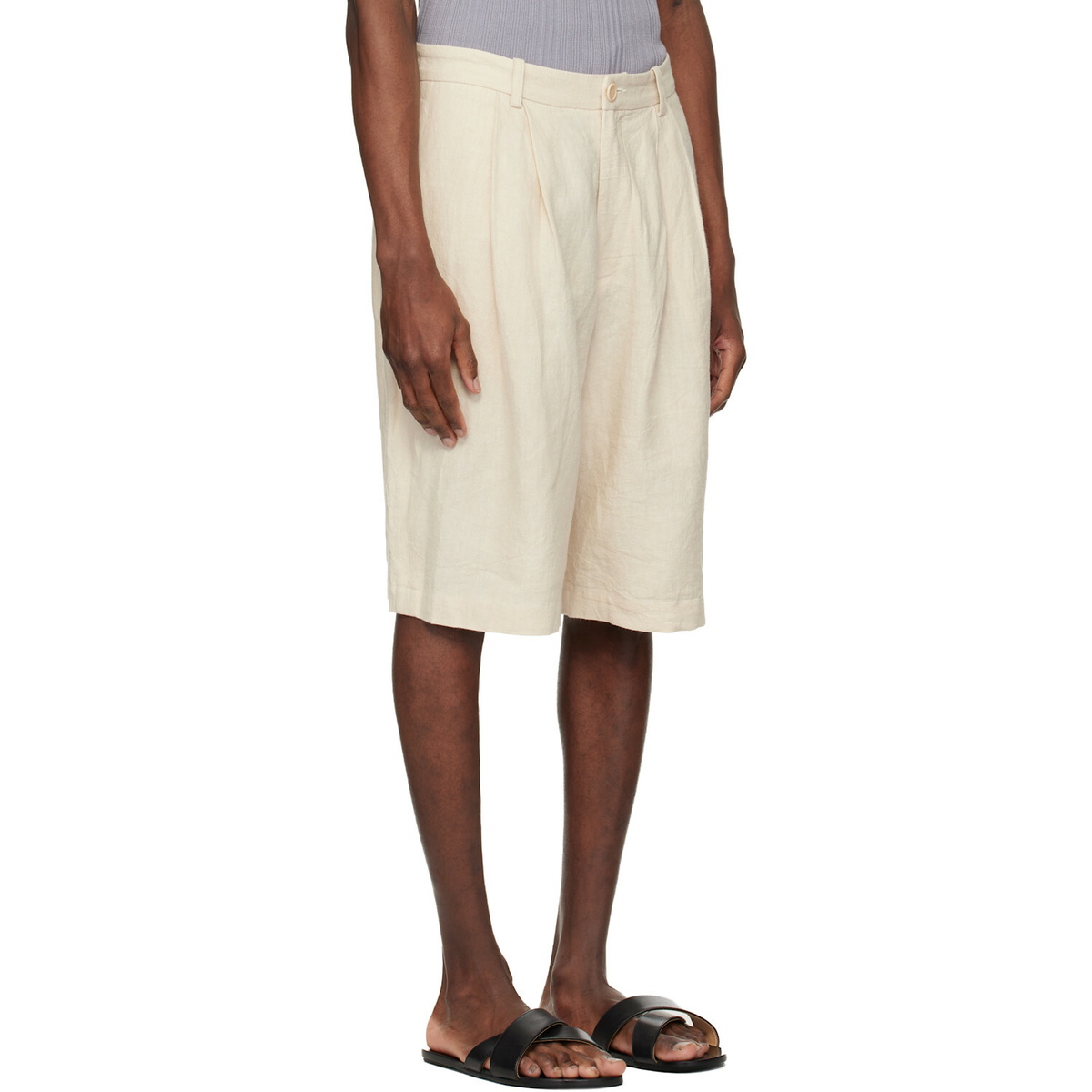 colbo Off-White Dress Shorts