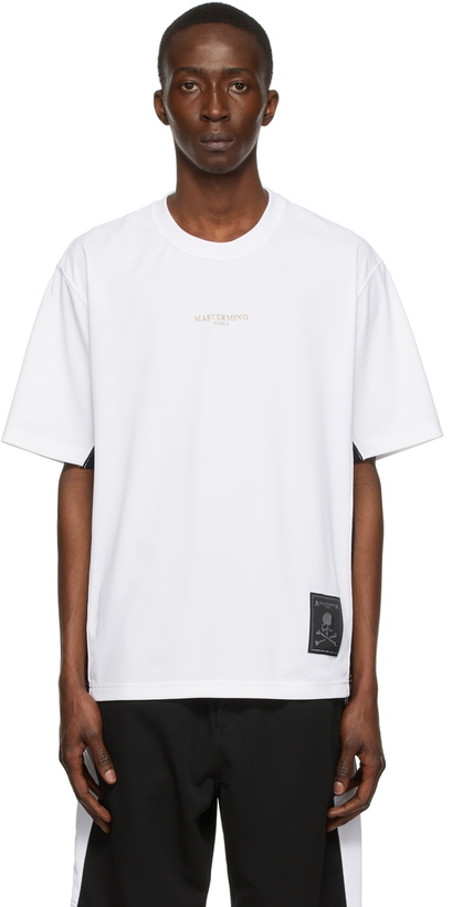 Photo: mastermind WORLD White Polyester T-Shirt