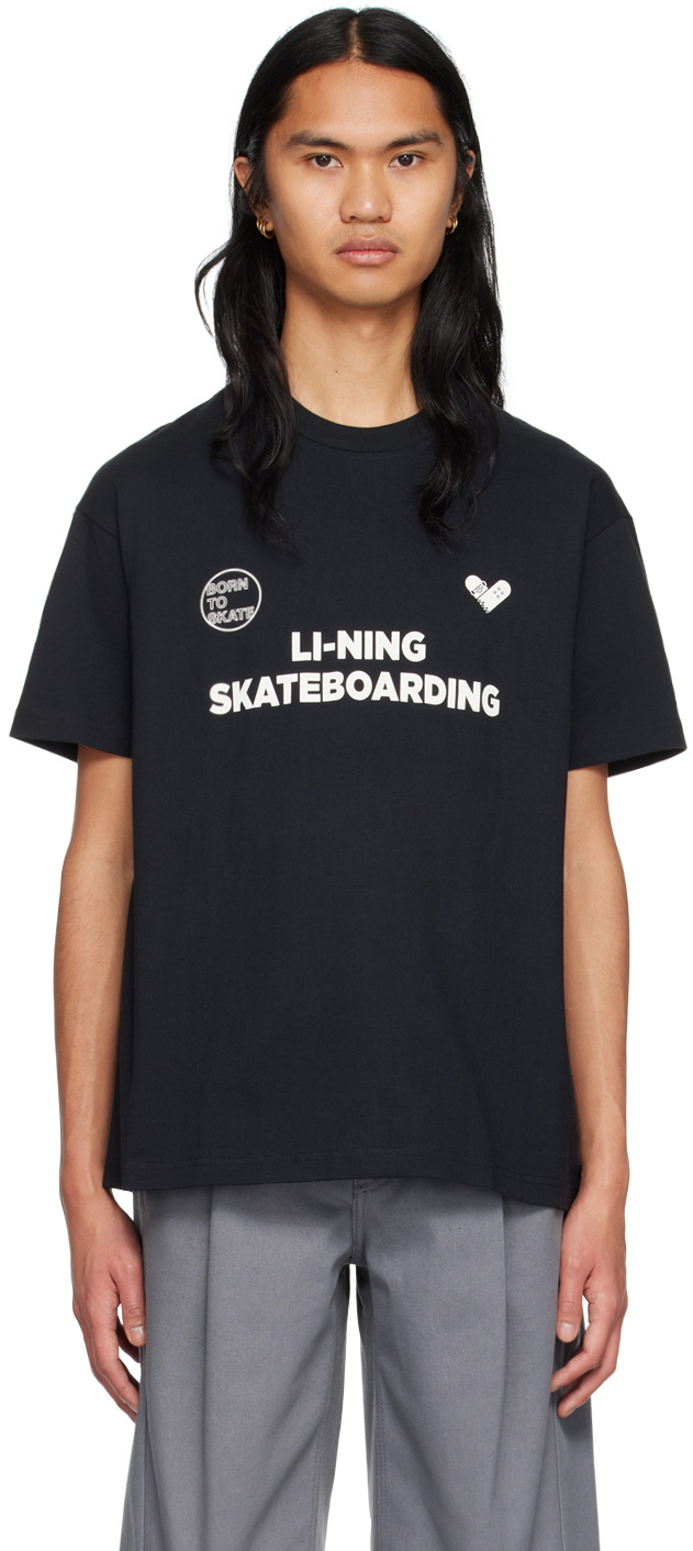 Li-Ning Black Skateboard T-Shirt Li-Ning
