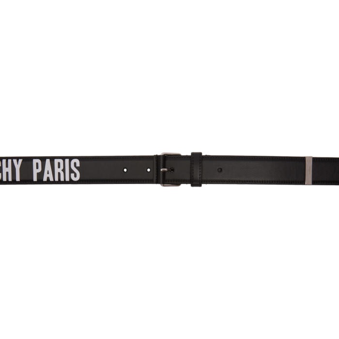 Photo: Givenchy Black Roll Buckle Logo Belt