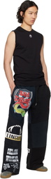 Marine Serre Black Moon Logo Jersey Sleeveless T-shirt