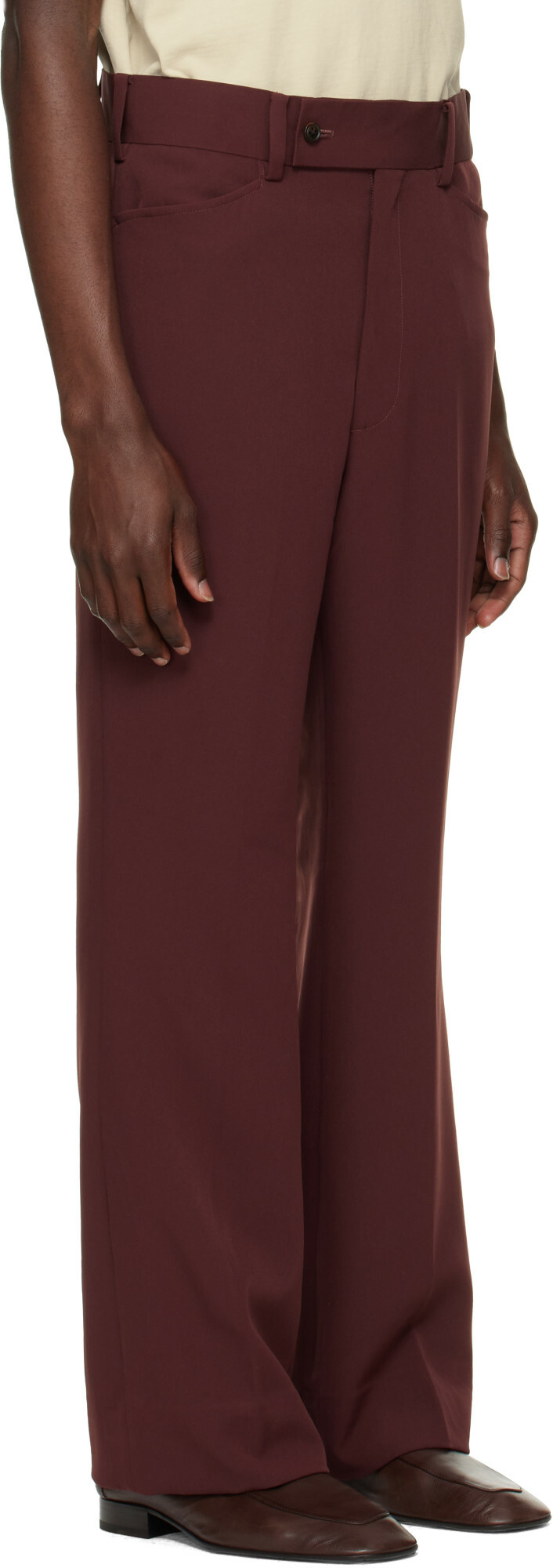 NEEDLES Brown Poly Light Double Cloth Boot-Cut Trousers