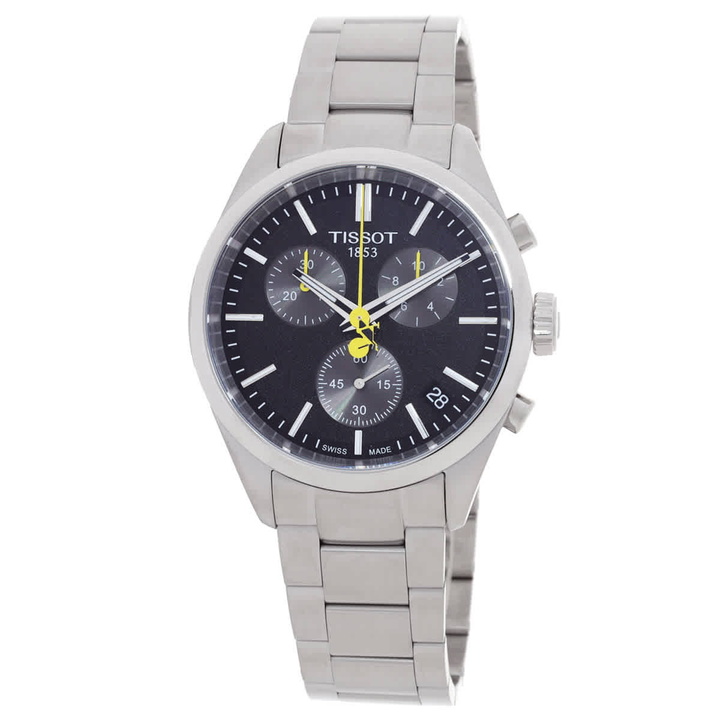 Photo: Tissot PR 100 Chronograph Quartz Black Dial Mens Watch T150.417.11.051.00