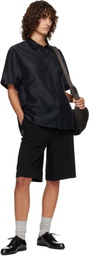 LE17SEPTEMBRE Navy Sheer Structured Shirt