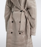 The Row Archa silk moiré faille trench coat