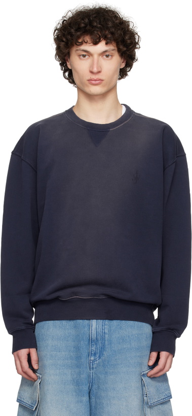 Photo: JW Anderson Navy Oversized Anchor Logo Sweatshirt