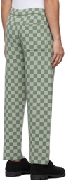 Bode Green Duotone Checkerboard Lounge Pants