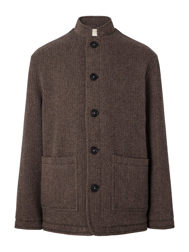 Photo: Massimo Alba - Chevrolet Reversible Herringbone Wool-Blend Jacket - Brown