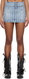 AMIRI Blue MA Quad Jacquard Denim Miniskirt