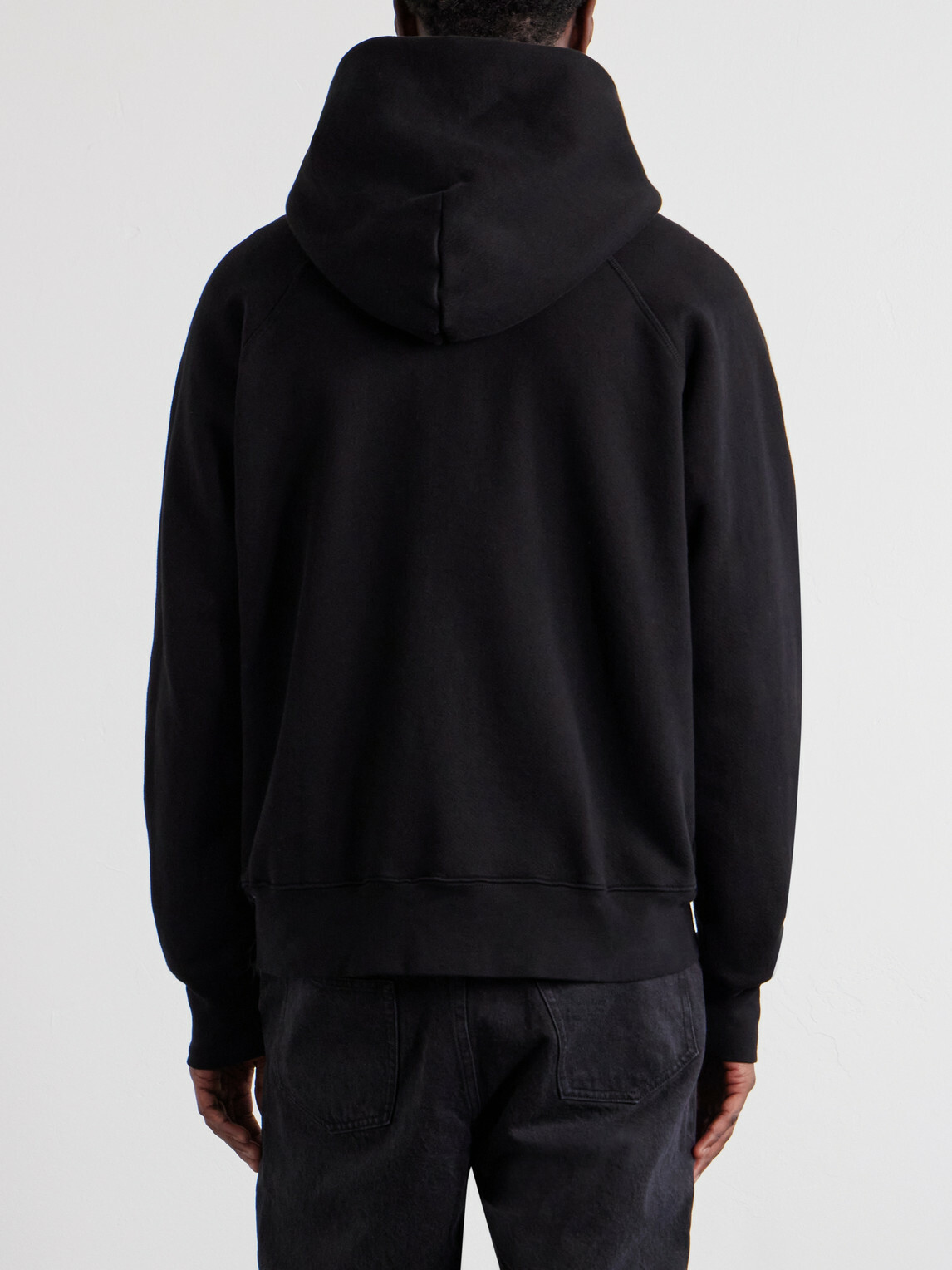 Les Tien - Cotton-Jersey Zip-Up Hoodie - Black Les Tien