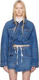 Alexander Wang Blue Regen Cotton Wrapped Denim Jacket