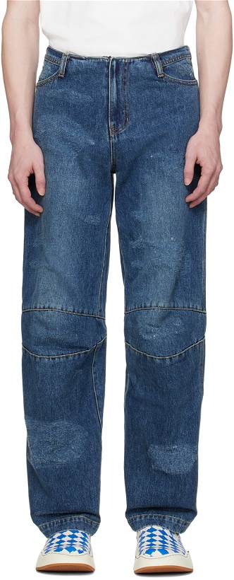 Photo: ADER error Blue Wide-Leg Jeans