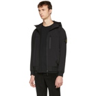 Stone Island Black Light Hooded Overcoat