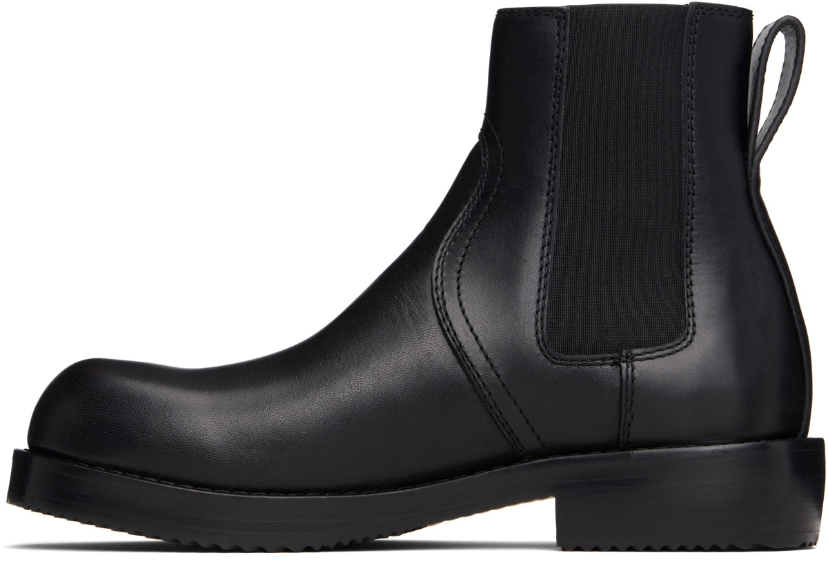 Dries Van Noten Black Leather Chelsea Boots