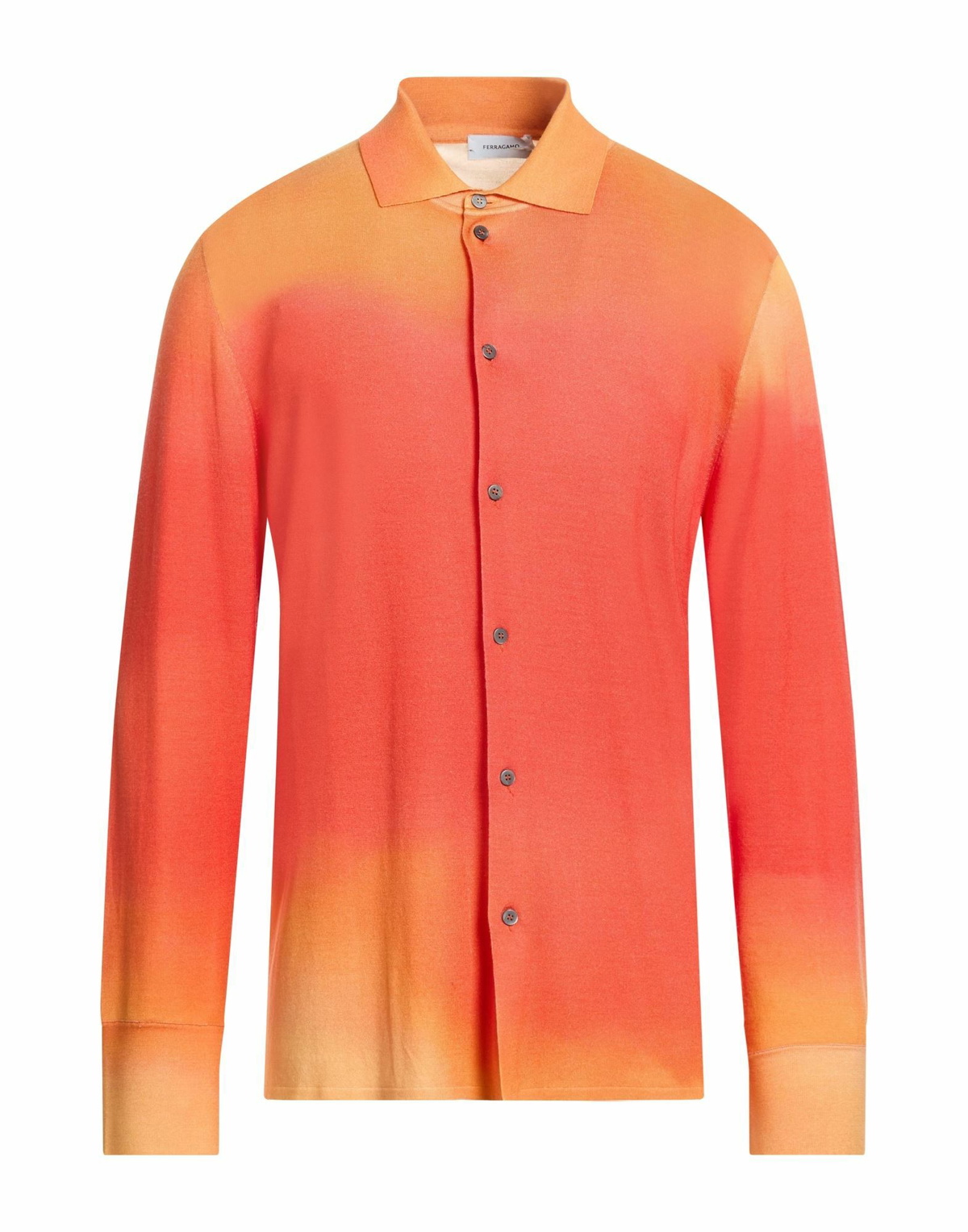 Ferragamo Mens Shirt in Tomato red