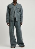 Giuseppe DI Morabito Bouclé Denim Jacket Blue