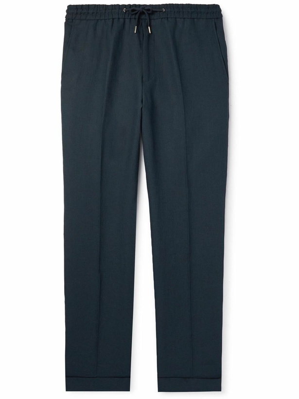 Photo: Paul Smith - Slim-Fit Pleated Linen Trousers - Blue