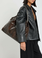 Stella Mccartney Falabella Python-effect Faux Leather Tote - Dark Brown - One Size
