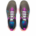 Nike Men's ZoomX Zegama Trail Sneakers in Ironstone/Laser Blue/Vivid Purple