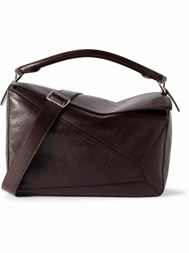 Photo: LOEWE - Puzzle Large Logo-Debossed Leather Messenger Bag