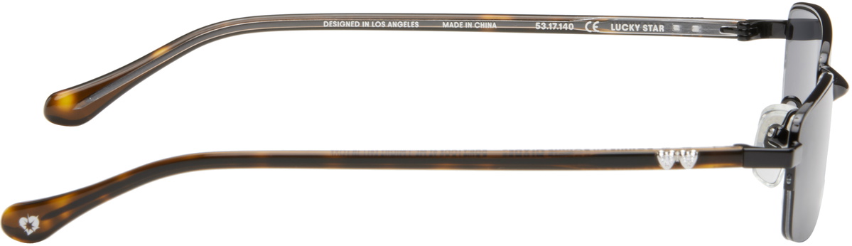 BONNIE CLYDE Black & Brown Lucky Star Sunglasses