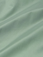 Zegna - Leather-Trimmed Silk Bomber Jacket - Green
