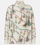 Versace Printed silk twill shirt