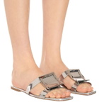 Roger Vivier Bikiviv' metallic leather slides