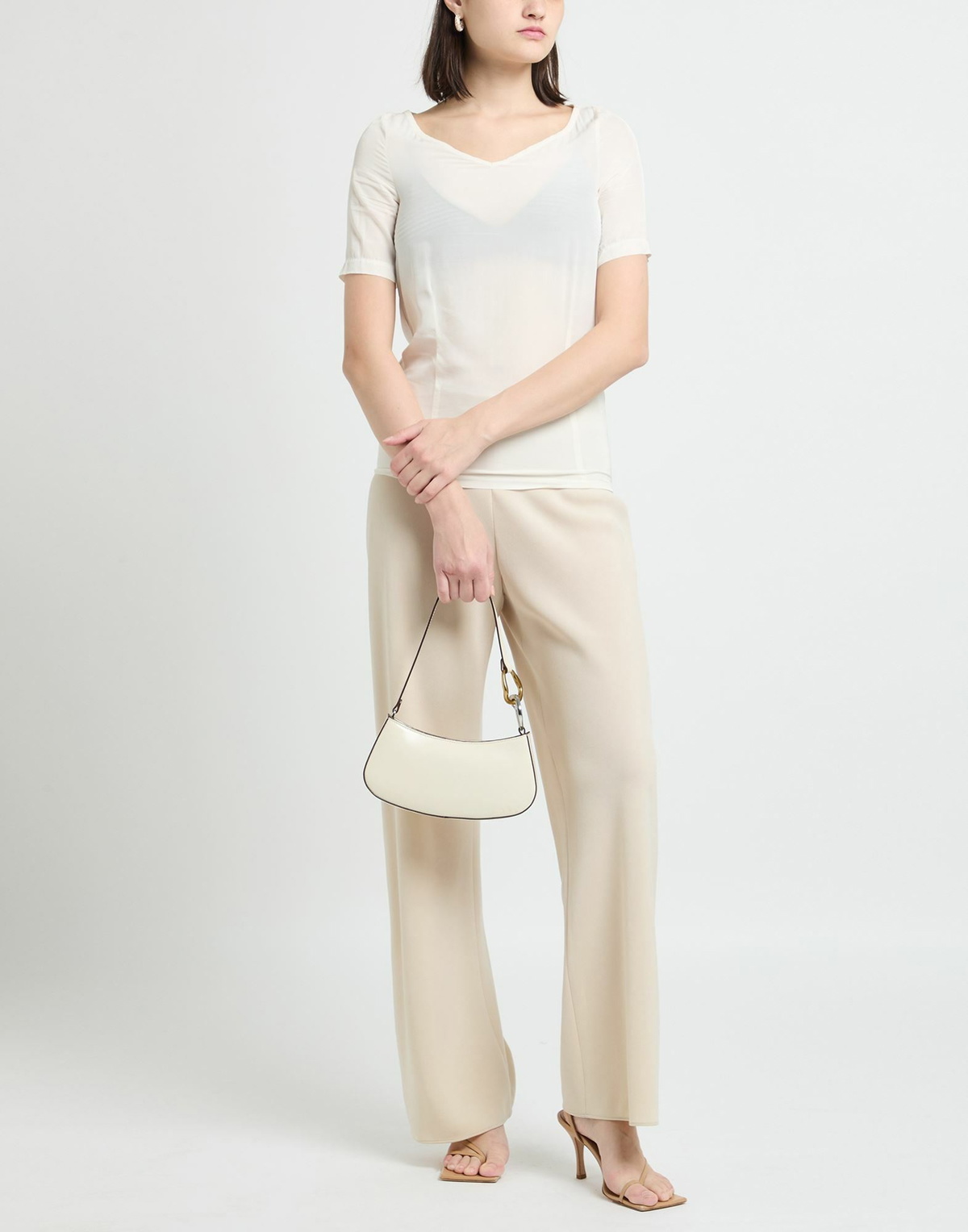 Alessia Santi Womens Top Cream