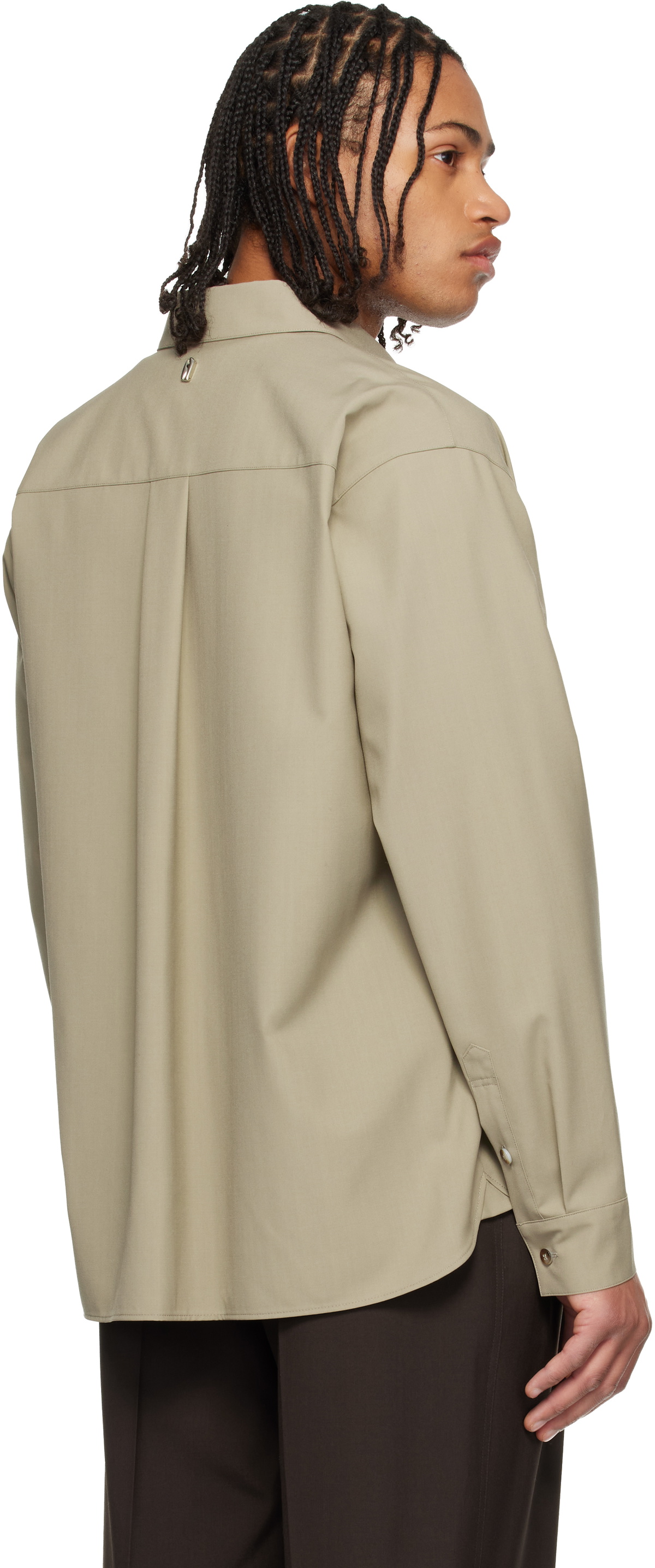 LE17SEPTEMBRE Beige Classic Wool-Blend Shirt