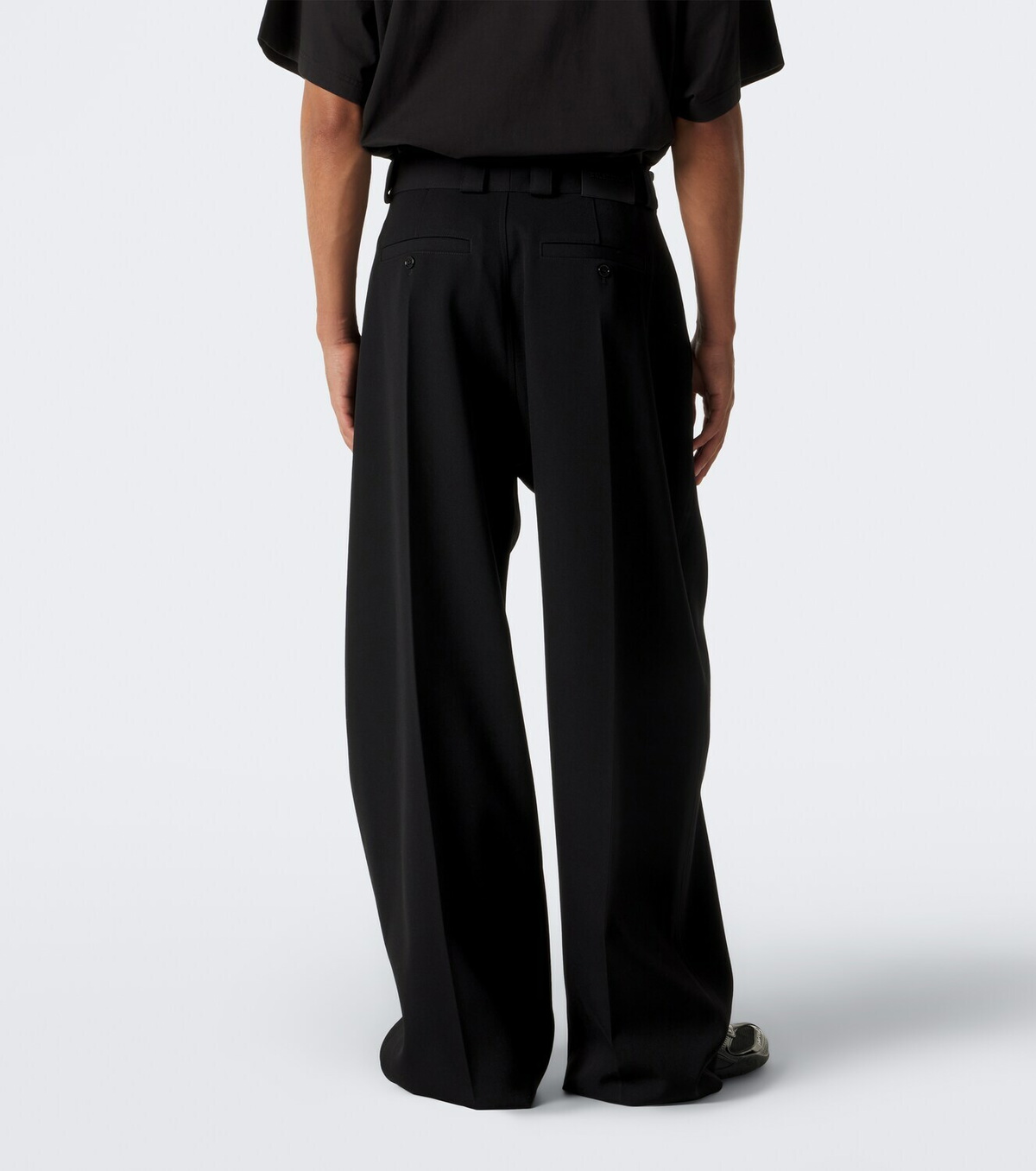 Balenciaga Wool twill barrel-leg pants