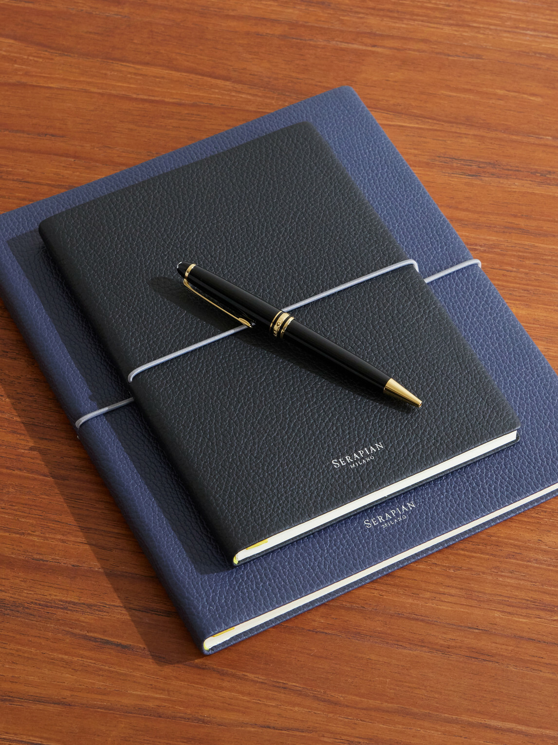 Serapian - Medium Textured-Leather Notebook