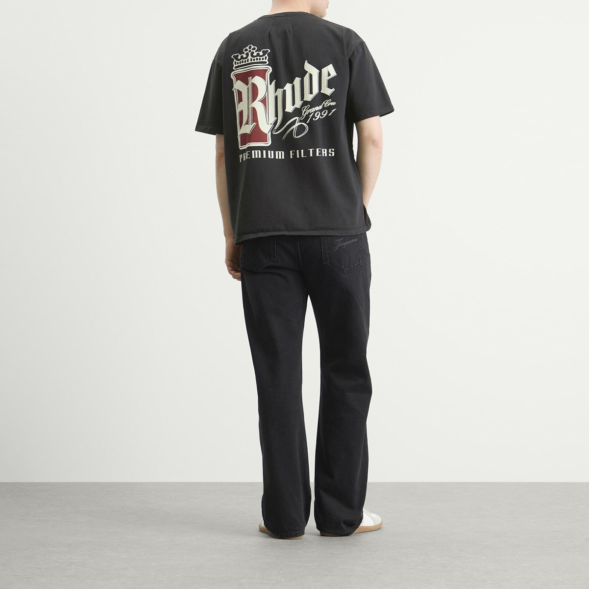Rhude Men's Fumar 91 T-Shirt in Vintage Black/White/Red
