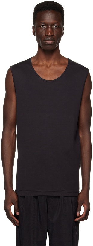 Photo: LEMAIRE Black Ribbed Tank Top