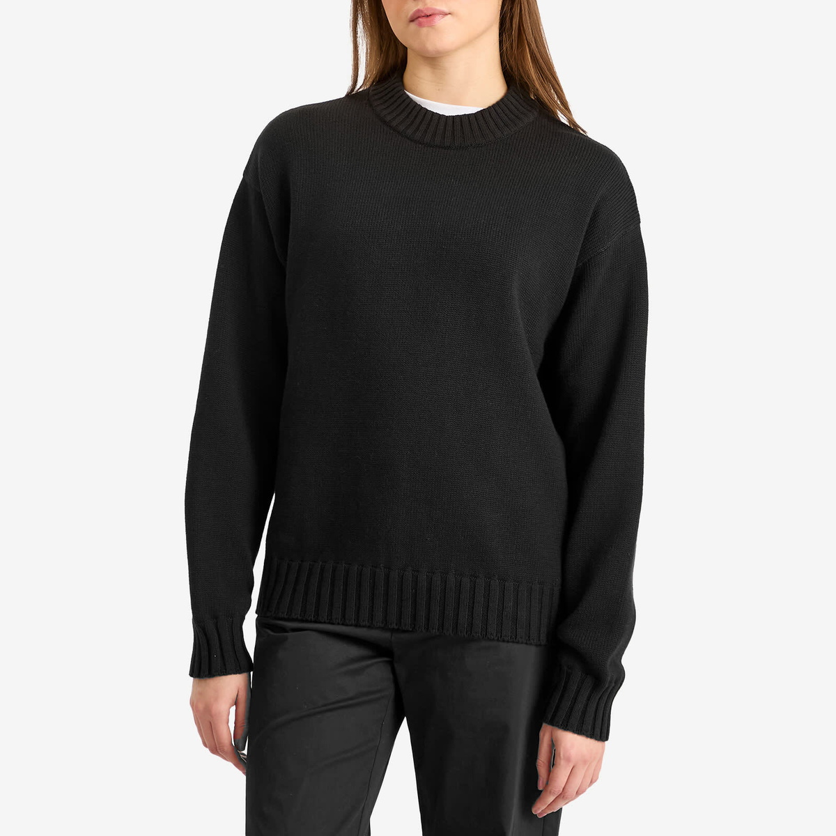 DONNI. Women's Cotton Cashmere Jumper in Jet