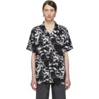 Levis Black and White Halftone Palm Short Sleeve Shirt