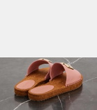 Dolce&Gabbana DG leather espadrille slides