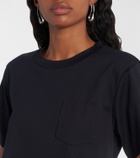 Sacai Striped cotton minidress