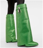 Givenchy Shark Lock embellished knee-high boots