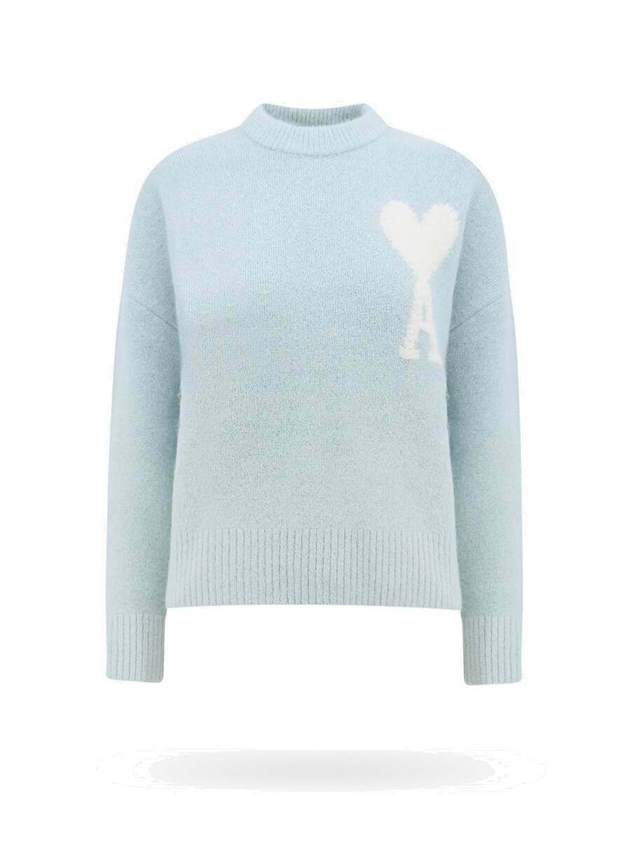 Ami Paris Sweater Blue Womens AMI