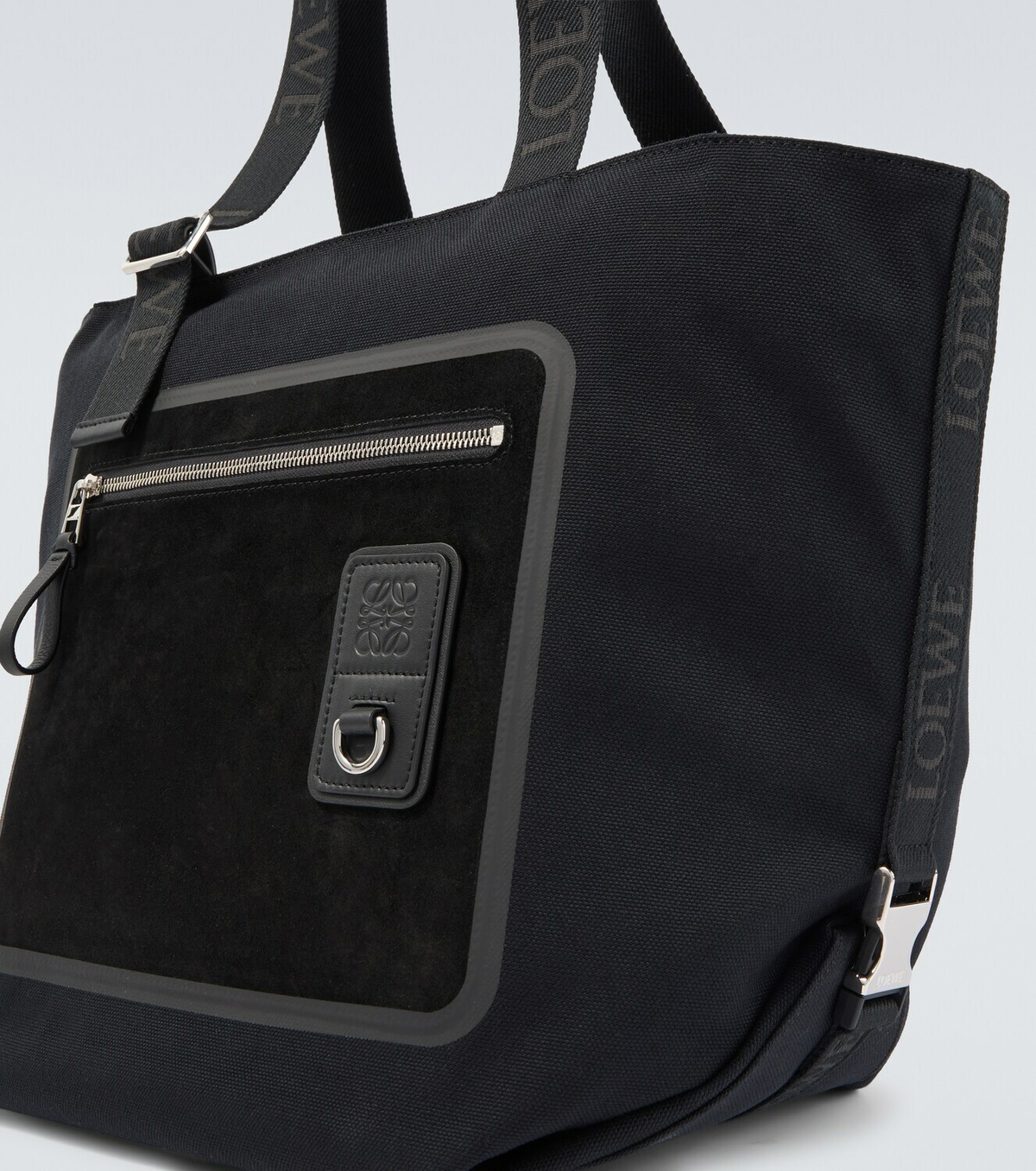 Loewe Flex Medium canvas and suede tote bag