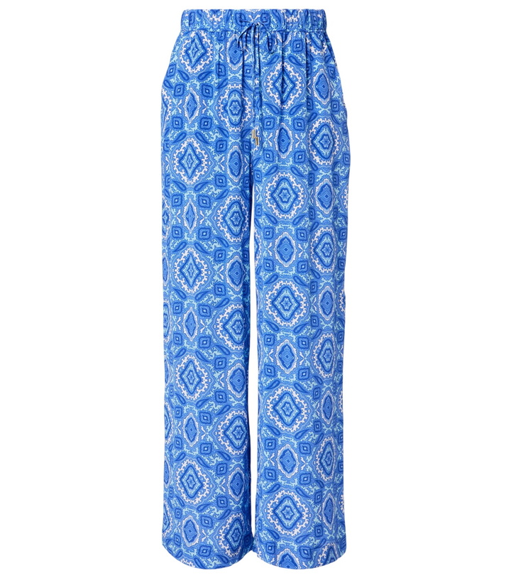 Photo: Heidi Klein Mykonos printed silk wide-leg pants
