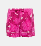 Valentino Floral silk shorts