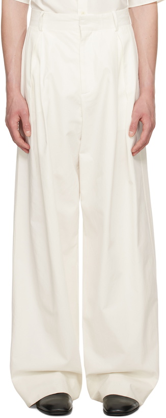 Photo: The Row Off-White Umberto Trousers