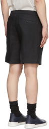 Brioni Black Linen Shorts